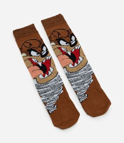 Media Caña Larga en Algodón con Estampado Taz 4