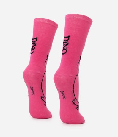 Media Caña Larga en Algodón con Estampado Dino Picapiedras 3