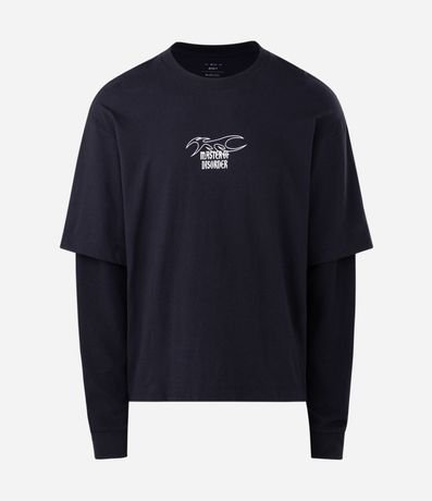 Remera Boxy Manga Larga con Estampa Disorder 4