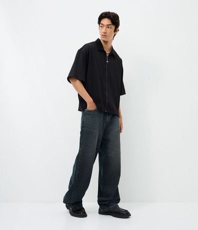 Pantalón Jean Super Baggy con Detalle de Estrella en el Bolsillo