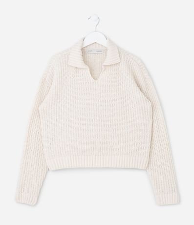 Suéter Infantil en Chenille con Cuello V – Talle 5 a 14 años 2