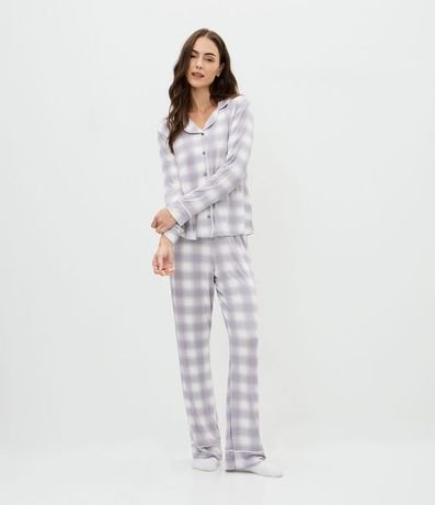 Pijama Americano en Viscolycra con Estampa de Cuadros