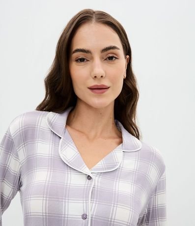 Pijama Americano en Viscolycra con Estampa de Cuadros 3