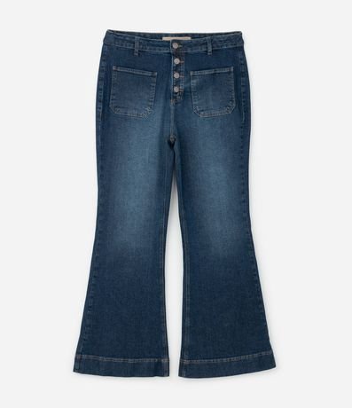Pantalón Flare en Jeans con Botones Delanteros Curve & Plus Size 5