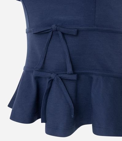 Blusa Peplum en Punto Roma con Lacitos 6