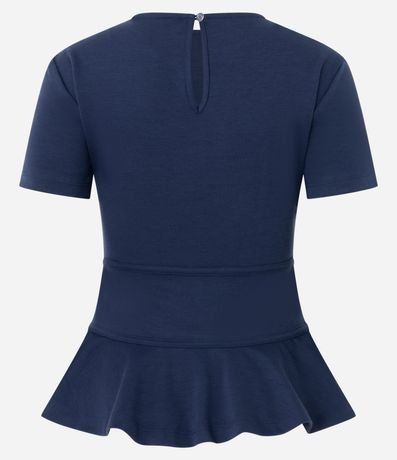 Blusa Peplum en Punto Roma con Lacitos 7
