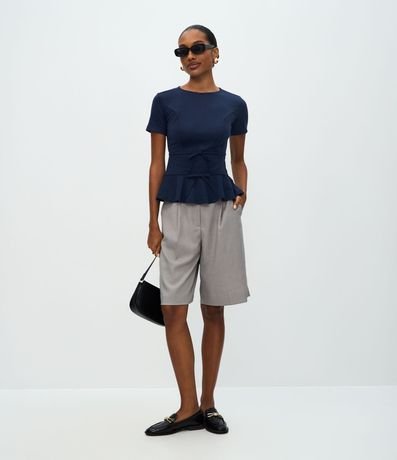 Blusa Peplum en Punto Roma con Lacitos 2