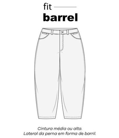 Pantalón Barrel en Jeans Raw Curve & Plus Size 9