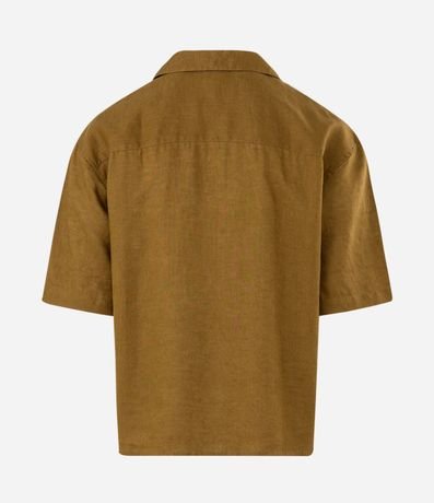 Camisa Boxy en Puro Lino con Cuello Bowling 2