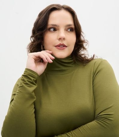 Blusa Cuello Alto en Viscolycra Curve & Plus Size 3