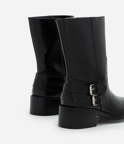 Bota Caña Corta en PU con Salto Bloco 7
