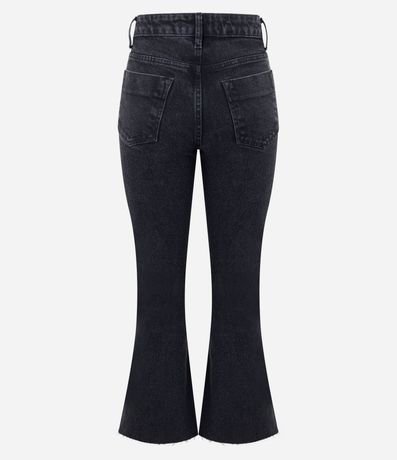 Pantalón Flare Cropped en Jeans con Cintura Mediana 2