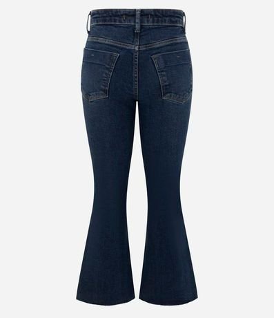 Pantalón Flare Cropped en Jeans con Cintura Mediana 2