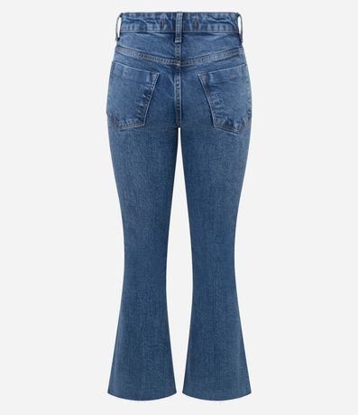 Pantalón Flare Cropped en Jeans con Cintura Mediana 3