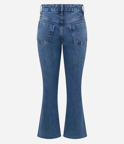 Pantalón Flare Cropped en Jeans con Cintura Mediana 2