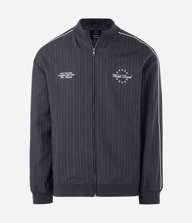 Campera Helanca Raya de Tiza con Bordado 5
