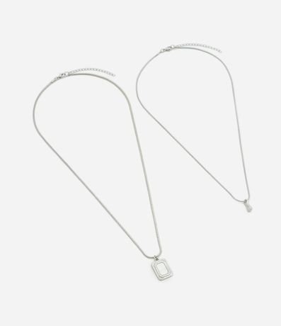 Kit 02 Collares Masculino con Colgantes Variados 2