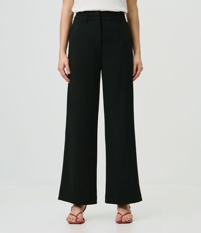 Pantalón Wide Leg Sastrería con Trabillas en la Cintura 2