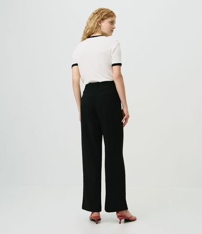 Pantalón Wide Leg Sastrería con Trabillas en la Cintura 4