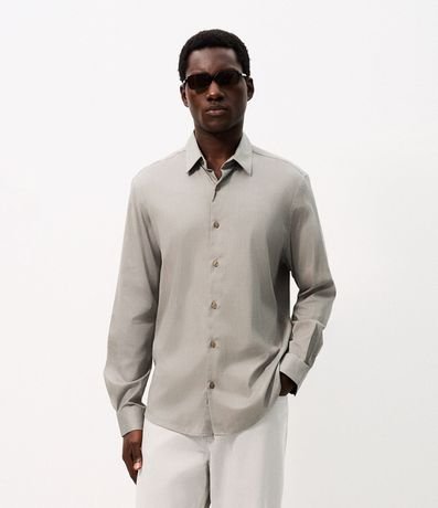 Camisa Regular Tecnológica en Sarga Elástica 2
