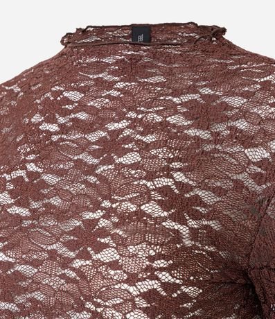 Blusa Manga Larga en Encaje Texturizada 5