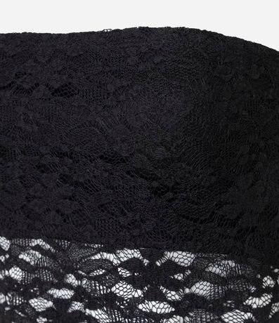 Blusa Sin Breteles en Encaje con Puntas Diferenciadas 6