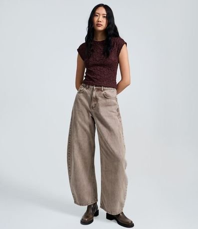 Blusa en Encaje con Textura Vazada en la Espalda 2