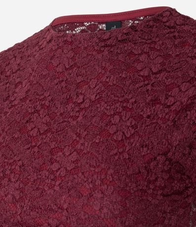 Blusa en Encaje con Textura Vazada en la Espalda 6