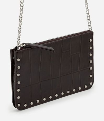 Cartera Transversal Texturizada con Metales Níquel