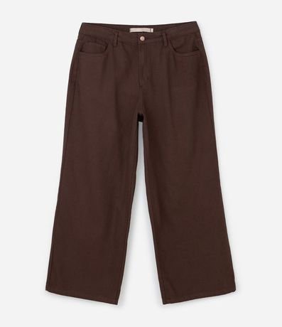Pantalón  Wide Leg en Sarga con Elástico Interno Curve & Plus Size 6
