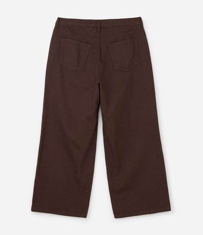 Pantalón  Wide Leg en Sarga con Elástico Interno Curve & Plus Size 7