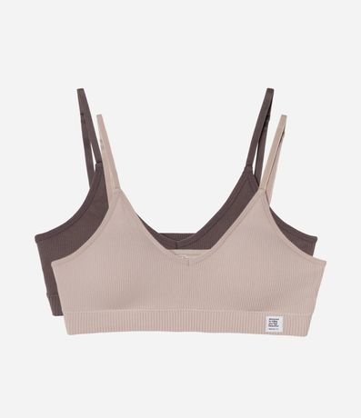 Kit de Soutiens Femeninos Seamless en Poliamida