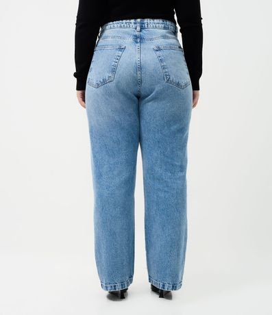 Pantalón Recto en Jeans con Brillo Aplicado Curve & Plus Size 4