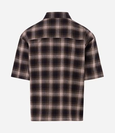 Camisa de Cuadros Boxy con Lettering 6
