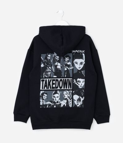 Buzo Infantil Oversized con Capucha y Estampado Huntrix – Talle 7 a 16 años 2