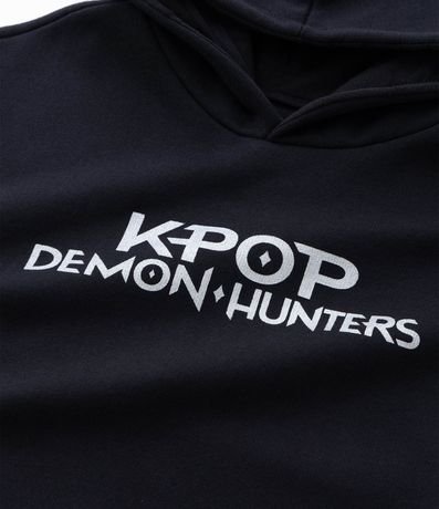 Buzo Infantil Oversized con Capucha y Estampado Huntrix – Talle 7 a 16 años 6