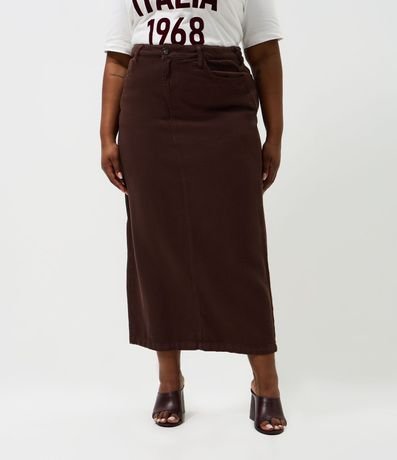 Pollera Midi Cotele con Encaje Curve & Plus Size 2