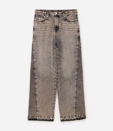 Pantalón Jean Super Baggy con Ruedo Desflecado y Nesga