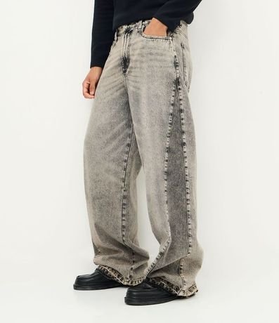 Pantalón Jean Super Baggy con Ruedo Desflecado y Nesga 2