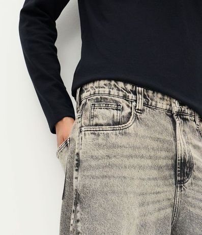 Pantalón Jean Super Baggy con Ruedo Desflecado y Nesga 3