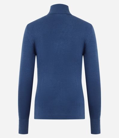 Blusa en Tricot con Cuello Alto y Botones en las Mangas 5