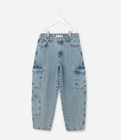 Pantalón Infantil Jeans Slouchy Cargo – Talle 7 a 16 años 2