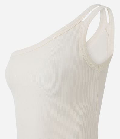 Blusa en Rib con Un Hombro Único y Asa Doble 2