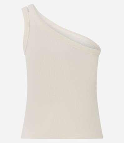 Blusa en Rib con Un Hombro Único y Asa Doble 3