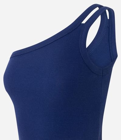 Blusa en Rib con Un Hombro Único y Asa Doble 2