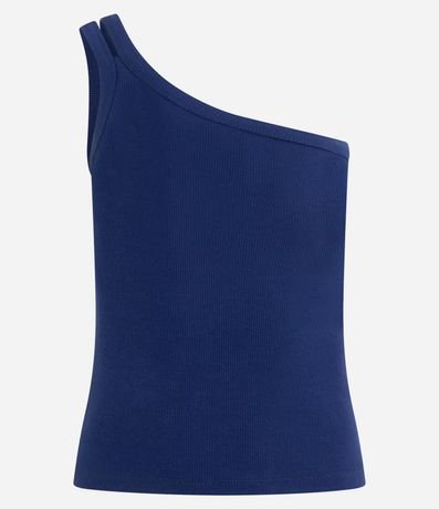 Blusa en Rib con Un Hombro Único y Asa Doble 3