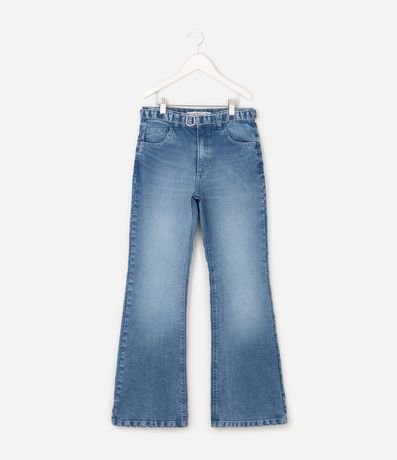 Pantalón Infantil Jeans Flare con Cinturón - Talle 5 a 16 años