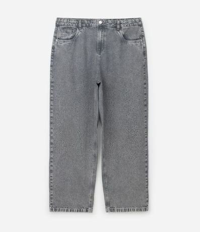 Pantalón de Jean Recto Cinza con Brillos Curve & Plus Size 6