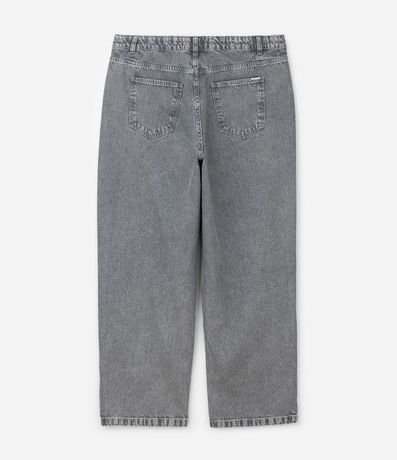 Pantalón de Jean Recto Cinza con Brillos Curve & Plus Size 7