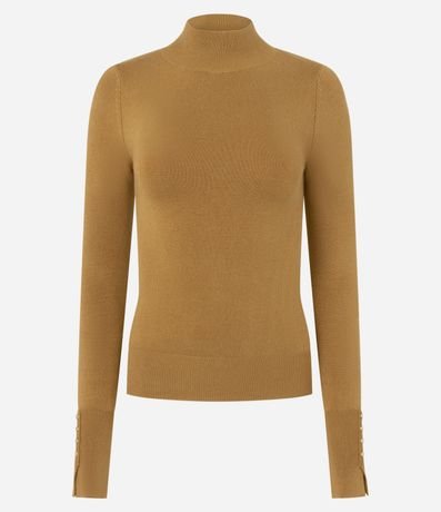 Blusa en Tricot con Manga Larga y Cuello Alto 2